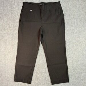 Premise Pull On Crop Pants Women | Size L-Est Size 12 | Black Straight | Stretch